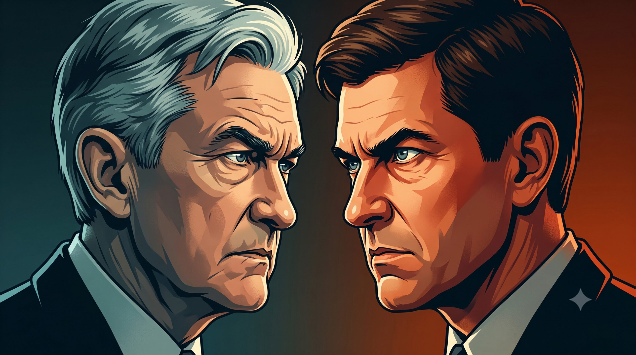 A detailed split-panel illustration titled 'KEVIN WARSH vs. JEROME POWELL: THE PHILOSOPHICAL REGIME CHANGE'. The left side, 'THE POWELL ERA (PAST)', shows Jerome Powell with a friendly expression, surrounded by text including 'AVERAGE INFLATION TARGETING (AIT)', 'FORWARD GUIDANCE', 'QUANTITATIVE EASING (QE)', and 'LIQUIDITY PARTY'. Cheering people hold champagne around a full punch bowl, with floating dollar signs. The right side, 'THE WARSH RESET (PRESENT)', depicts Kevin Warsh with a stern, hawk-like expression, with text including 'PRICE STABILITY', 'SILENCE & ACTION', 'TRADITIONAL TOOLS', 'DETOX', and 'ABSOLUTE 2% RULE'. He is shown taking away the 'PUNCH BOWL' while a crowd watches. A chart shows '3.7% to 2%' with a hawk symbol. A central divider badge reads 'FED REGIME CHANGE: ORTHODOXY VS. FLEXIBILITY' and '2026 JACKSON HOLE'. The website URL 'thekbuzz.org' is located at the bottom right.